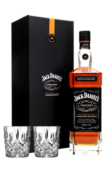 JACK DANIEL'S SINATRA SELECT WHISKEY - 1 LITER WITH 2 MARQUIS BY WATERFORD CRYSTAL GLASSES