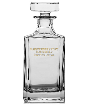 SQUARE WHISKEY DECANTER - 750ML CUS