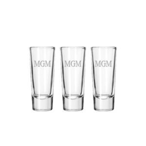 Engravable Tequila Shot Glasses Heavy Base, Set of 3