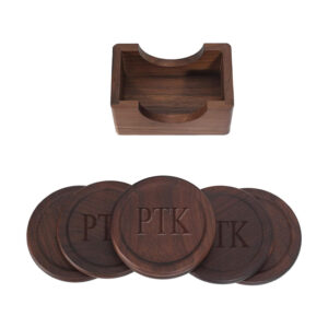 Engravable Coaster Set, Walnut Set of 6