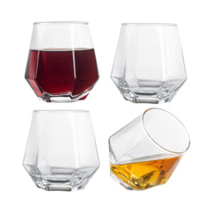 Diamond Whiskey Glasses Gift, Set of 4