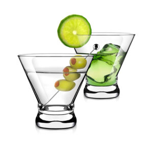 Stemless Martini Glasses, Set of 2
