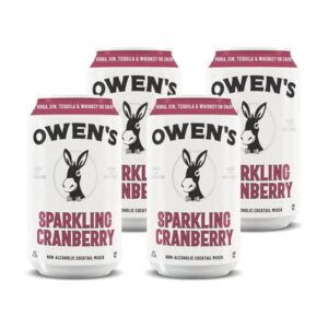 Owen's Craft Mixers Non Alcoholic Sparkling Cranberry Cans (4 Pack)