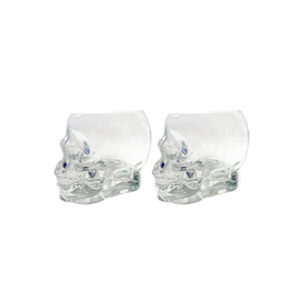 Crystal Skull Shot Glasses 2.8oz, Set of 2